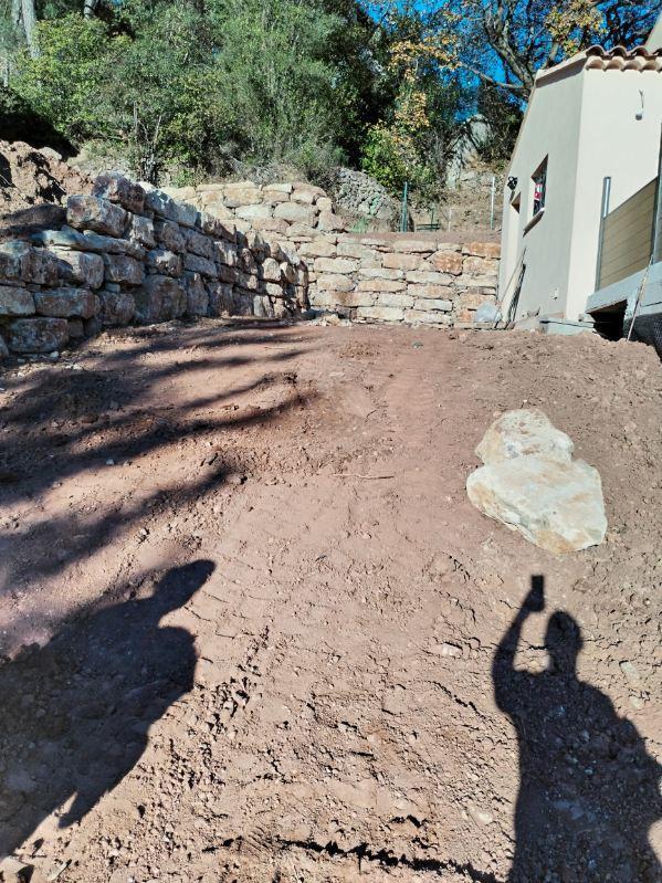 Fondations de murs de soutènement Rocbaron